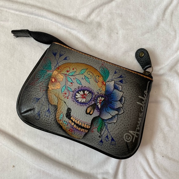 Anuschka Accessories - Anuschka Skull Coin Purse